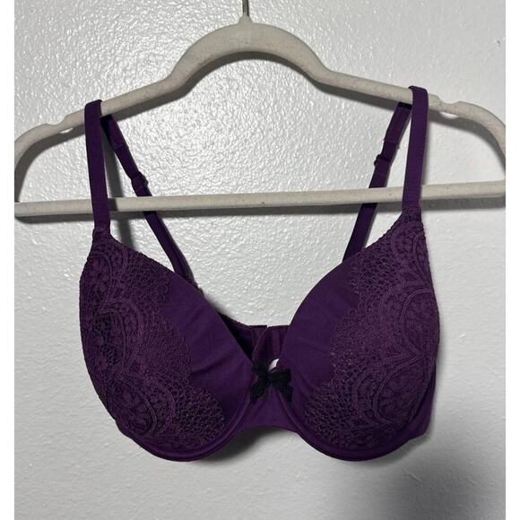 Victoria’s Secret Body By Victoria Purple Size 32DDD Lined Perfect Coverage Bra - Picture 1 of 4